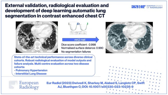 External validation, radiological evaluation, and development of deep learning automatic lung segmentation in contrast-enhanced chest CT